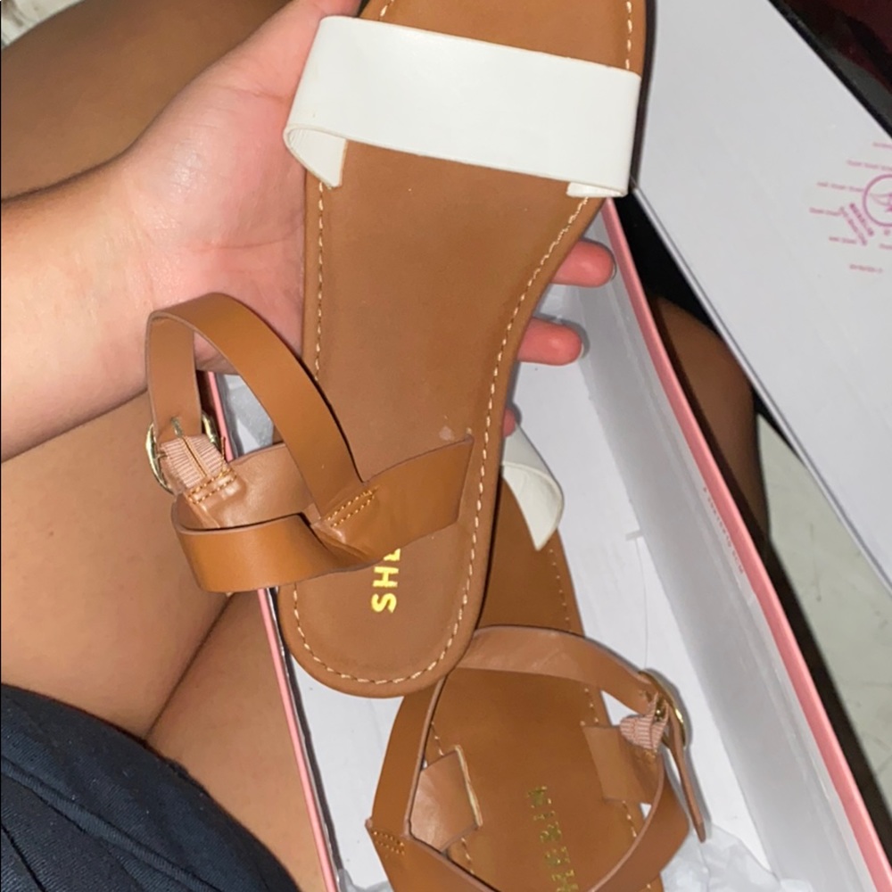 White sandals